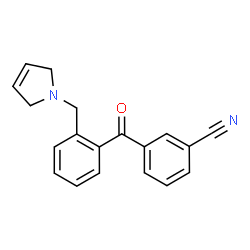 ChemSpider 2D Image | 3-[2-(2,5-Dihydro-1H-pyrrol-1-ylmethyl)benzoyl]benzonitrile | C19H16N2O