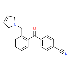 ChemSpider 2D Image | 4-[2-(2,5-Dihydro-1H-pyrrol-1-ylmethyl)benzoyl]benzonitrile | C19H16N2O