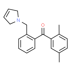 ChemSpider 2D Image | [2-(2,5-Dihydro-1H-pyrrol-1-ylmethyl)phenyl](2,5-dimethylphenyl)methanone | C20H21NO
