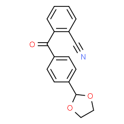 ChemSpider 2D Image | 2-cyano-4'-(1,3-dioxolan-2-yl)benzophenone | C17H13NO3