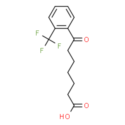ChemSpider 2D Image | 7-oxo-7-(2-trifluoromethylphenyl)heptanoic acid | C14H15F3O3