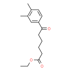 ChemSpider 2D Image | Ethyl 6-(3,4-dimethylphenyl)-6-oxohexanoate | C16H22O3