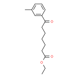 ChemSpider 2D Image | Ethyl 7-(3-methylphenyl)-7-oxoheptanoate | C16H22O3