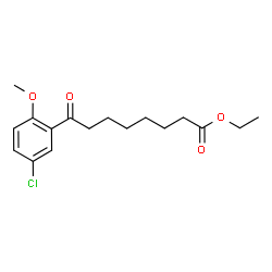 ChemSpider 2D Image | Ethyl 8-(5-chloro-2-methoxyphenyl)-8-oxooctanoate | C17H23ClO4