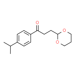 ChemSpider 2D Image | 3-(1,3-Dioxan-2-Yl)-4'-Isopropylpropiophenone | C16H22O3