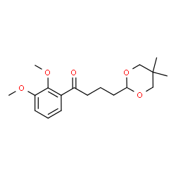 ChemSpider 2D Image | 1-(2,3-Dimethoxyphenyl)-4-(5,5-dimethyl-1,3-dioxan-2-yl)-1-butanone | C18H26O5