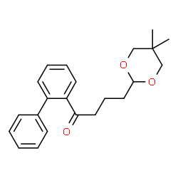 ChemSpider 2D Image | 1-(2-Biphenylyl)-4-(5,5-dimethyl-1,3-dioxan-2-yl)-1-butanone | C22H26O3
