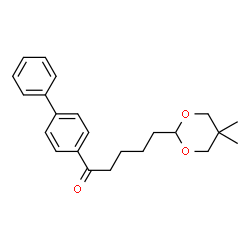 ChemSpider 2D Image | 1-(4-Biphenylyl)-5-(5,5-dimethyl-1,3-dioxan-2-yl)-1-pentanone | C23H28O3