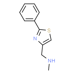 ChemSpider 2D Image | N-Methyl-1-(2-phenylthiazol-4-yl)methanamine | C11H12N2S