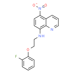 ChemSpider 2D Image | N-[2-(2-Fluorophenoxy)ethyl]-5-nitro-8-quinolinamine | C17H14FN3O3
