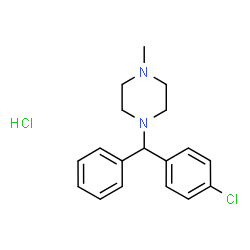 ChemSpider 2D Image | 1-[(4-Chlorophenyl)(phenyl)methyl]-4-methylpiperazine hydrochloride (1:1) | C18H22Cl2N2