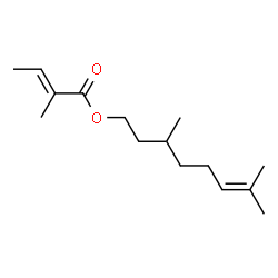 ChemSpider 2D Image | 3,7-Dimethyl-6-octen-1-yl (2E)-2-methyl-2-butenoate | C15H26O2
