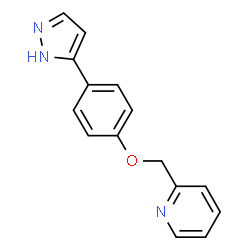 ChemSpider 2D Image | 2-((4-(1H-pyrazol-5-yl)phenoxy)methyl)pyridine | C15H13N3O