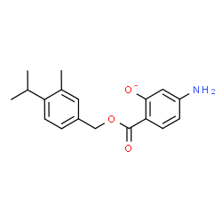 ChemSpider 2D Image | 5-Amino-2-{[(4-isopropyl-3-methylbenzyl)oxy]carbonyl}phenolate | C18H20NO3