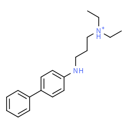 ChemSpider 2D Image | 3-(4-Biphenylylamino)-N,N-diethyl-1-propanaminium | C19H27N2