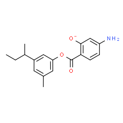ChemSpider 2D Image | 5-Amino-2-[(3-sec-butyl-5-methylphenoxy)carbonyl]phenolate | C18H20NO3