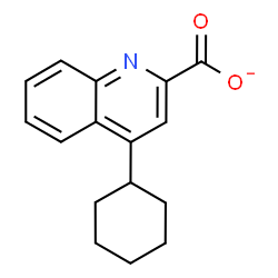 ChemSpider 2D Image | 4-Cyclohexyl-2-quinolinecarboxylate | C16H16NO2