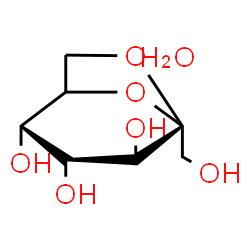ChemSpider 2D Image | (2S,3R,4S,5R)-5-(Hydroxymethyl)-6,8-dioxabicyclo[3.2.1]octane-2,3,4-triol hydrate (1:1) | C7H14O7