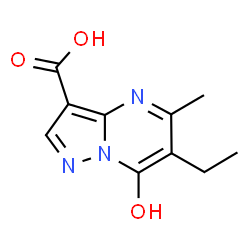 ChemSpider 2D Image | 6-Ethyl-7-hydroxy-5-methylpyrazolo[1,5-a]pyrimidine-3-carboxylic acid | C10H11N3O3