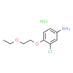 ChemSpider 2D Image | 3-Chloro-4-(2-ethoxyethoxy)aniline hydrochloride | C10H15Cl2NO2