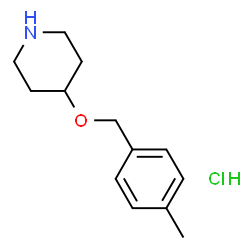 ChemSpider 2D Image | 4-((4-methylbenzyl)oxy)piperidine hydrochloride | C13H20ClNO