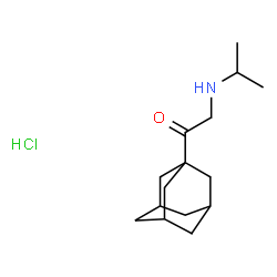 ChemSpider 2D Image | 1-(Adamantan-1-yl)-2-(isopropylamino)ethanone hydrochloride (1:1) | C15H26ClNO