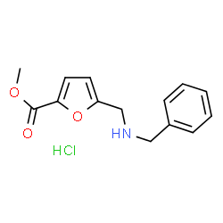 ChemSpider 2D Image | Methyl 5-[(benzylamino)methyl]-2-furoate hydrochloride (1:1) | C14H16ClNO3