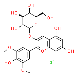 ChemSpider 2D Image | Malvidin-3-galactoside chloride | C23H25ClO12