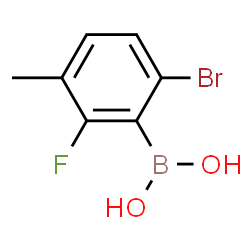ChemSpider 2D Image | 2-Bromo-5-methyl-6-fluorophenylboronic acid | C7H7BBrFO2