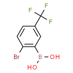 ChemSpider 2D Image | 2-Bromo-5-(trifluoromethyl)phenylboronic acid | C7H5BBrF3O2