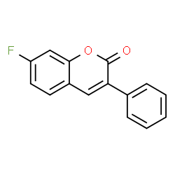 ChemSpider 2D Image | 7-Fluoro-3-phenyl-2H-chromen-2-one | C15H9FO2