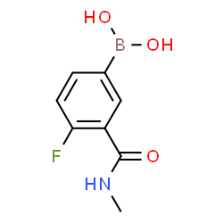 ChemSpider 2D Image | 4-Fluoro-3-(methylcarbamoyl)phenylboronic acid | C8H9BFNO3