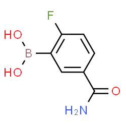 ChemSpider 2D Image | 3-Borono-4-fluorobenzamide | C7H7BFNO3
