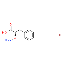 ChemSpider 2D Image | (2R)-2-(Aminooxy)-3-phenylpropanoic acid hydrobromide | C9H12BrNO3