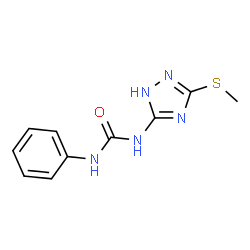 ChemSpider 2D Image | 1-[3-(Methylsulfanyl)-1H-1,2,4-triazol-5-yl]-3-phenylurea | C10H11N5OS
