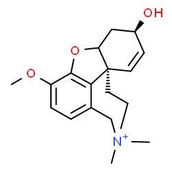 ChemSpider 2D Image | (6R,8aS)-6-Hydroxy-3-methoxy-11,11-dimethyl-5,6,9,10,11,12-hexahydro-4aH-[1]benzofuro[3a,3,2-ef][2]benzazepin-11-ium | C18H24NO3