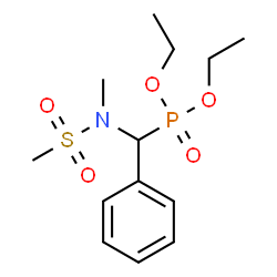 ChemSpider 2D Image | Diethyl {[methyl(methylsulfonyl)amino](phenyl)methyl}phosphonate | C13H22NO5PS