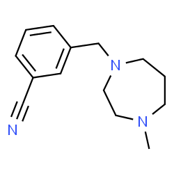 ChemSpider 2D Image | 3-[(4-Methyl-1,4-diazepan-1-yl)methyl]benzonitrile | C14H19N3