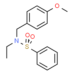 ChemSpider 2D Image | N-Ethyl-N-(4-methoxybenzyl)benzenesulfonamide | C16H19NO3S