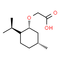 ChemSpider 2D Image | {[(1R,2R,5R)-2-Isopropyl-5-methylcyclohexyl]oxy}acetic acid | C12H22O3
