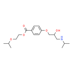 ChemSpider 2D Image | 2-Isopropoxyethyl 4-[2-hydroxy-3-(isopropylamino)propoxy]benzoate | C18H29NO5