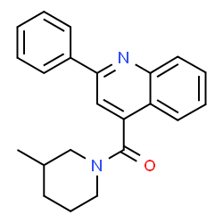 ChemSpider 2D Image | 4-(3-METHYLPIPERIDINE-1-CARBONYL)-2-PHENYLQUINOLINE | C22H22N2O