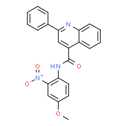 ChemSpider 2D Image | N-(4-Methoxy-2-nitrophenyl)-2-phenyl-4-quinolinecarboxamide | C23H17N3O4