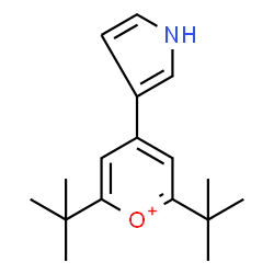 ChemSpider 2D Image | 2,6-Bis(2-methyl-2-propanyl)-4-(1H-pyrrol-3-yl)pyrylium | C17H24NO