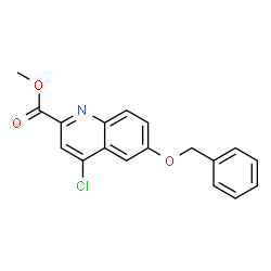 ChemSpider 2D Image | Methyl 4-chloro-6-benzyloxy-quinoline-2-carboxylate | C18H14ClNO3