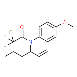 ChemSpider 2D Image | 2,2,2-Trifluoro-N-(1-hexen-3-yl)-N-(4-methoxyphenyl)acetamide | C15H18F3NO2