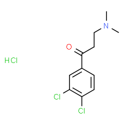 ChemSpider 2D Image | 1-(3,4-dichlorophenyl)-3-(dimethylamino)propan-1-one hydrochloride | C11H14Cl3NO