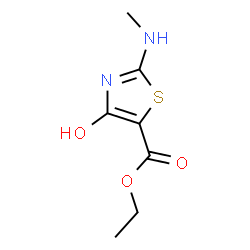 ChemSpider 2D Image | Ethyl 4-hydroxy-2-methylaminothiazole-5-carboxylate | C7H10N2O3S