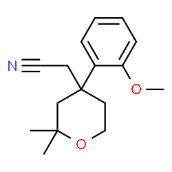 ChemSpider 2D Image | [4-(2-Methoxyphenyl)-2,2-dimethyltetrahydro-2H-pyran-4-yl]acetonitrile | C16H21NO2