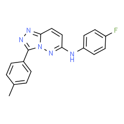 ChemSpider 2D Image | N-(4-Fluorophenyl)-3-(4-methylphenyl)[1,2,4]triazolo[4,3-b]pyridazin-6-amine | C18H14FN5
